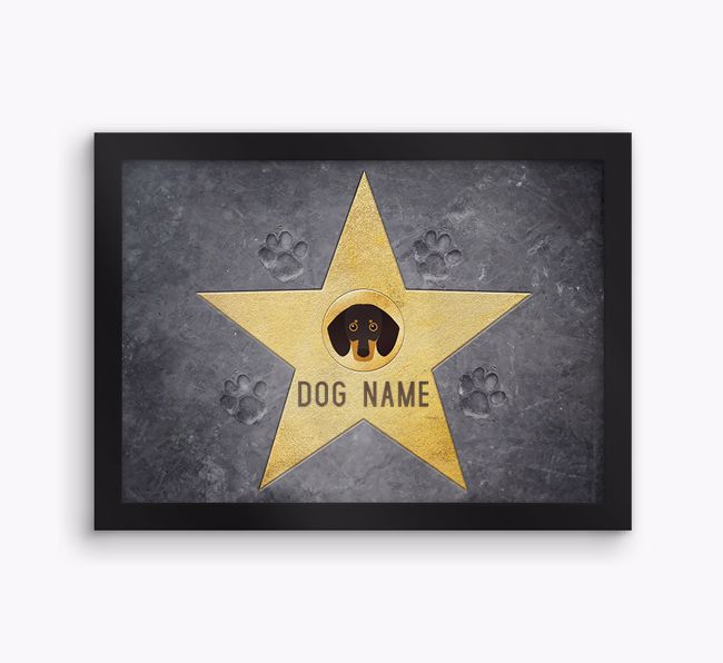 Star of Fame: Personalised {breedFullName} Framed Print